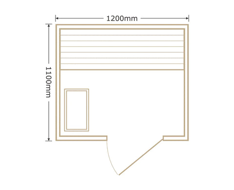 Atlantic Saunas The Snug 1-2 Person Traditional Indoor Sauna